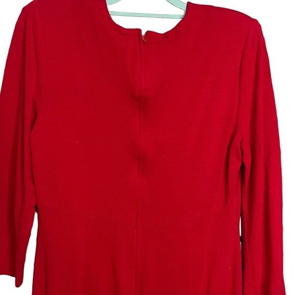 Cynthia Howie Maggy Boutique Midi Maxi Dress Womens 12 Red Vintage Modest Casual - Picture 4 of 10